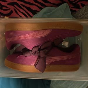 Puma suede purple with purple laces